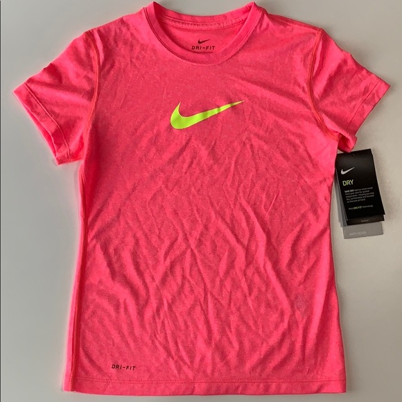 youth pink dri fit shirts